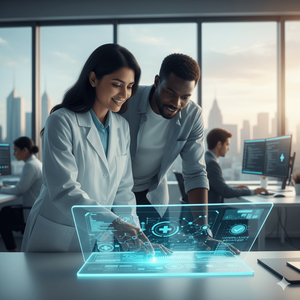 Healthcare and Digital Professionals Collaborating